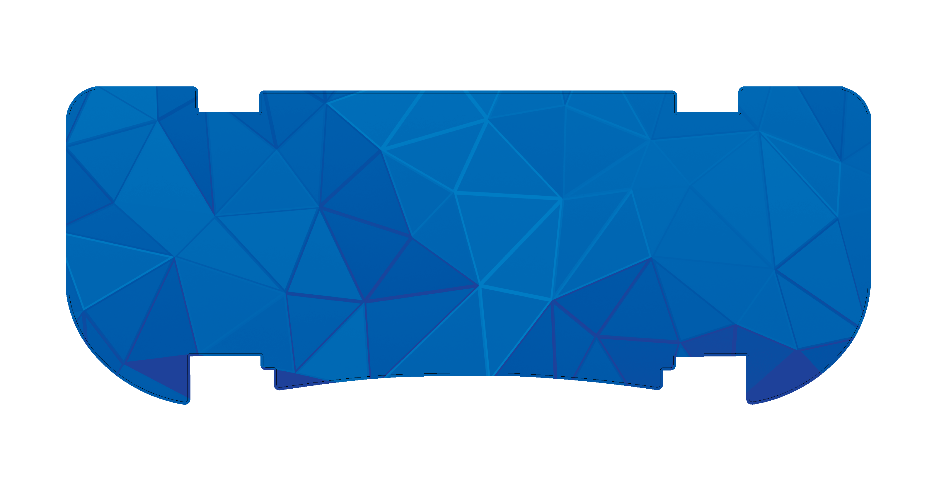 Blue Abstract Rear Step Mat