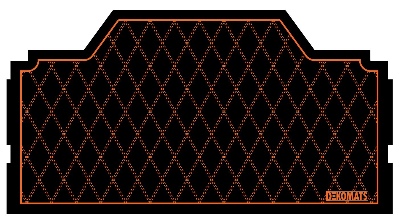 Custom Orange Diamond Stitches - 2025 Denago XL - (2 mats)