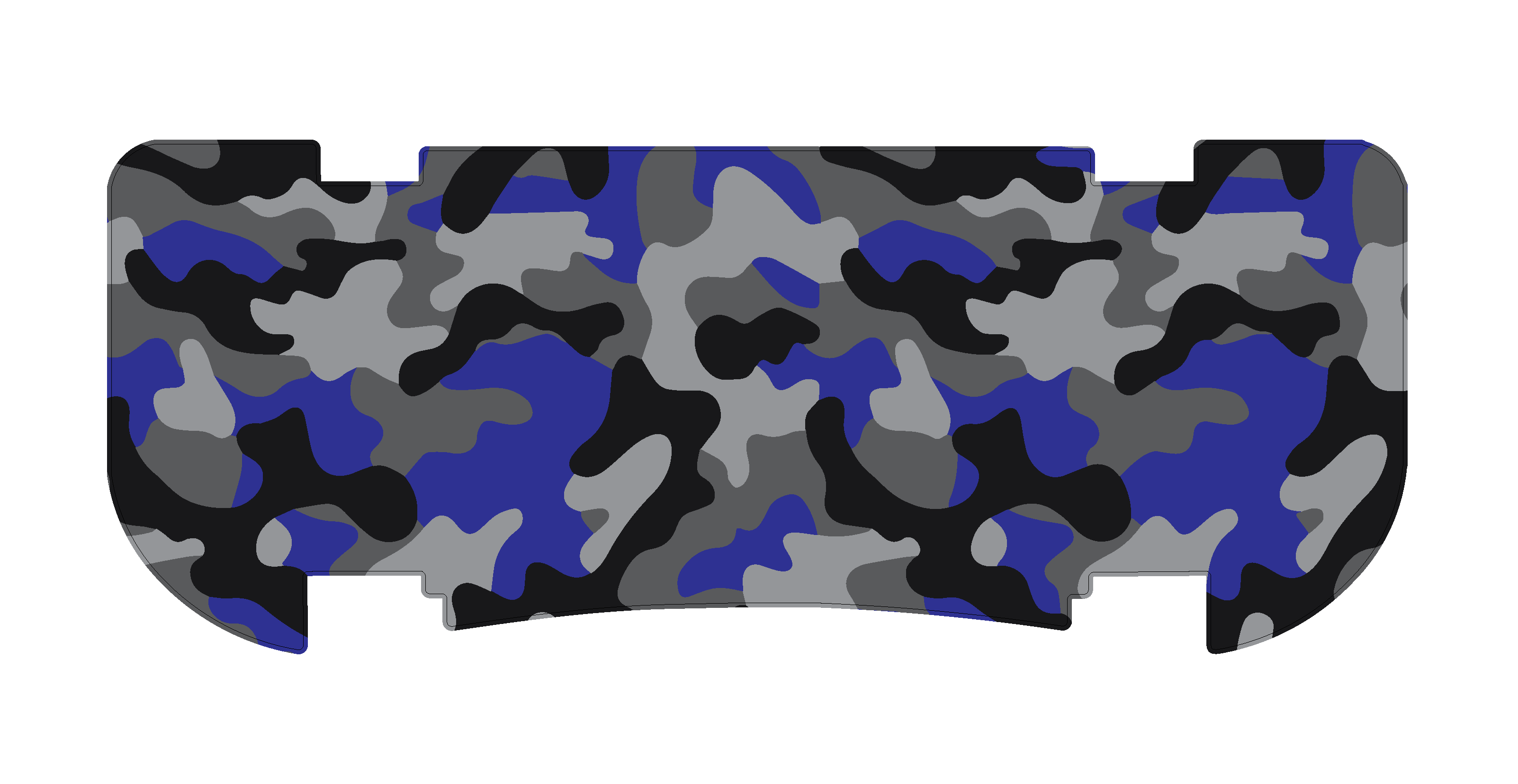 Blue Camo Rear Step Mat