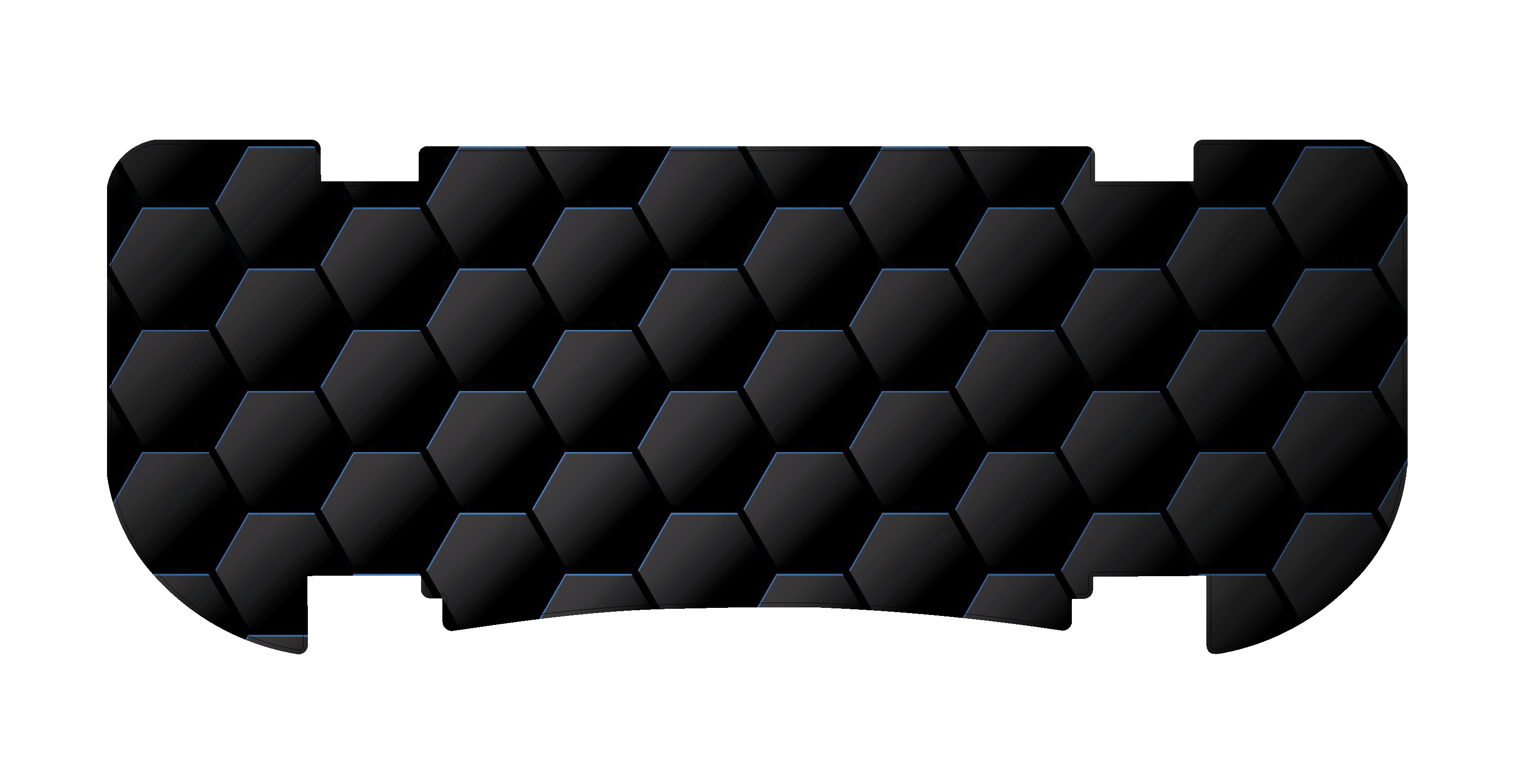 Blue Hex Rear Step Mat