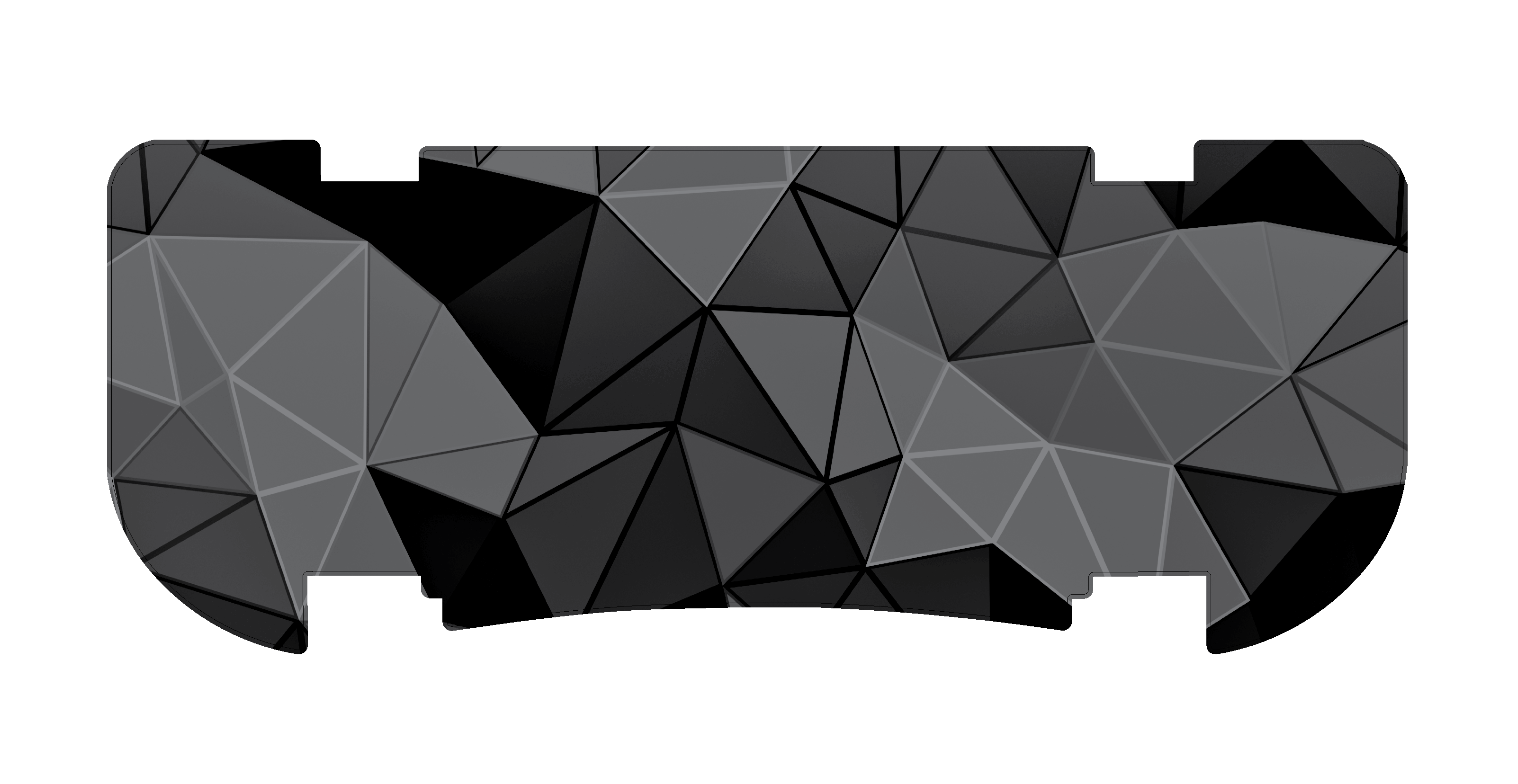 Black Abstract Rear Step Mat