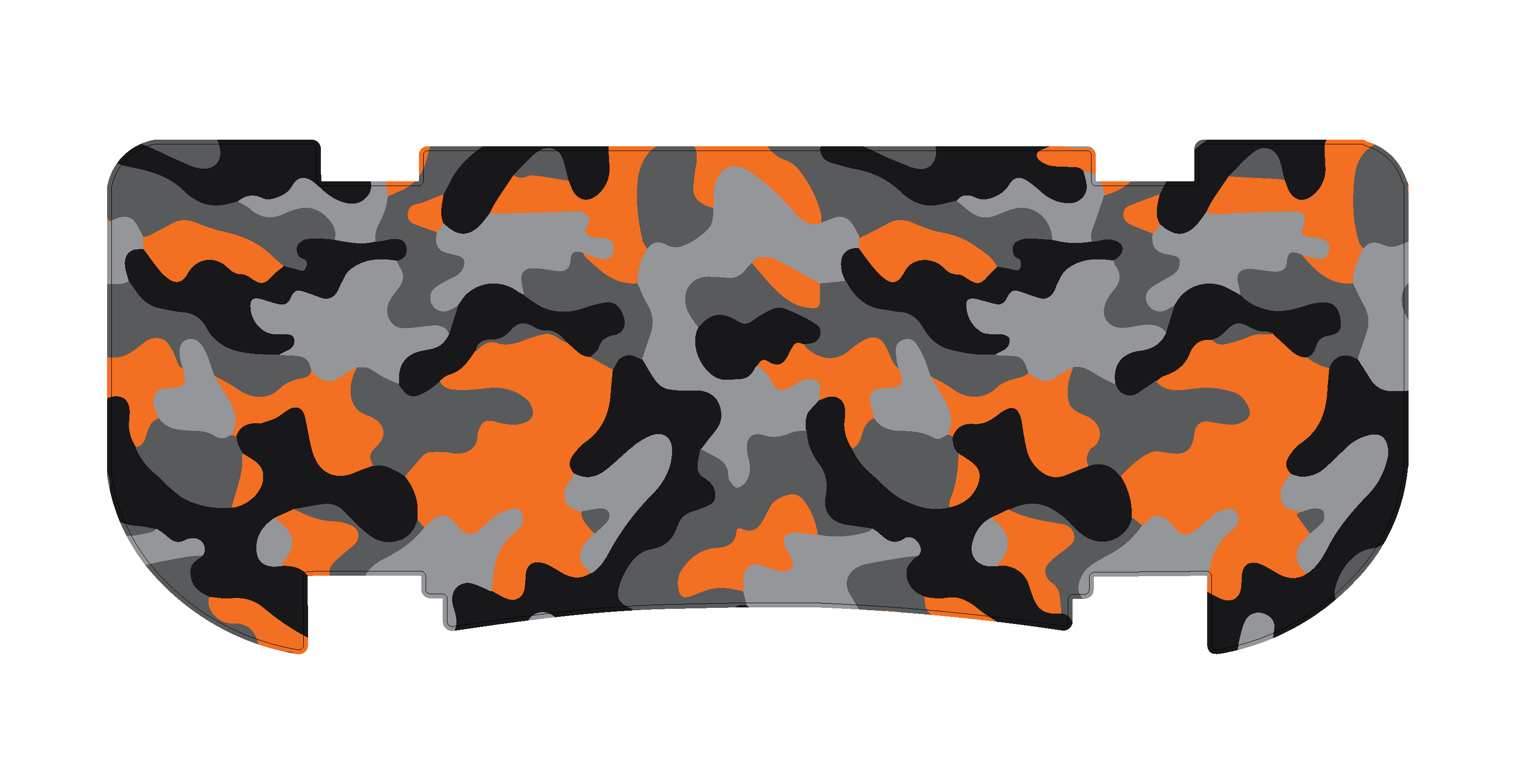 Orange Camo Rear Step Mat