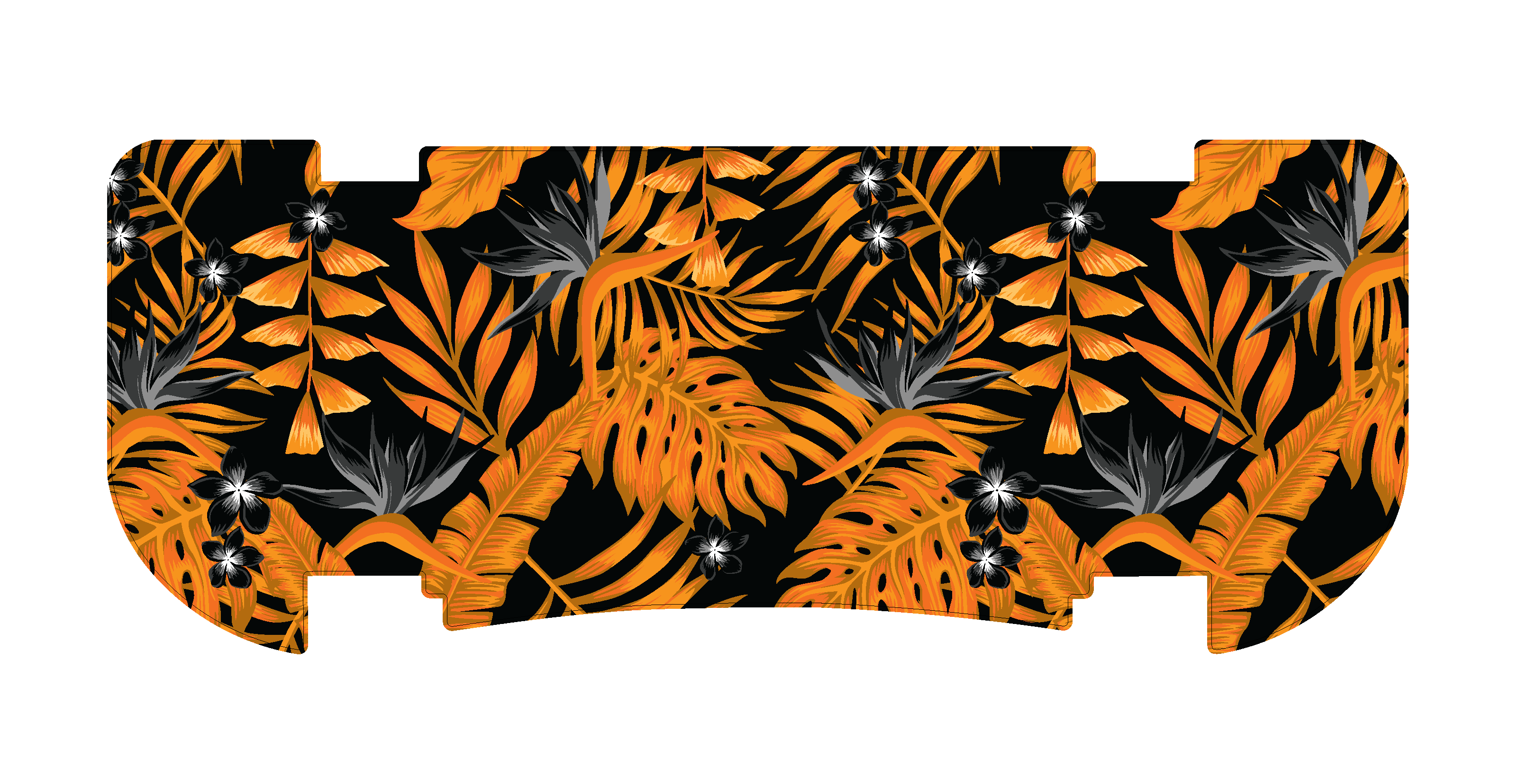 Orange Hibiscus Paradise Rear Step Mat