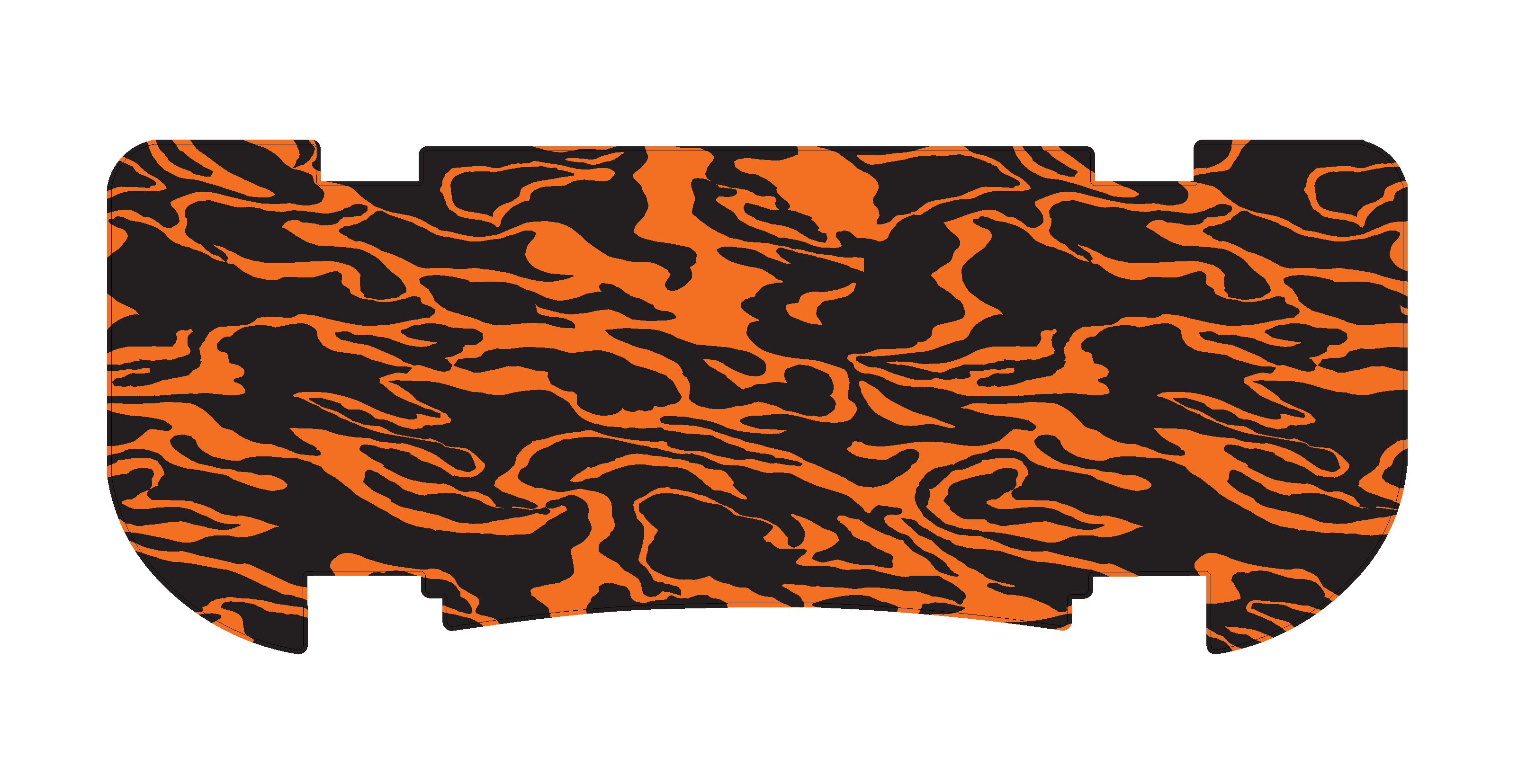 Orange Modern Camo Rear Step Mat