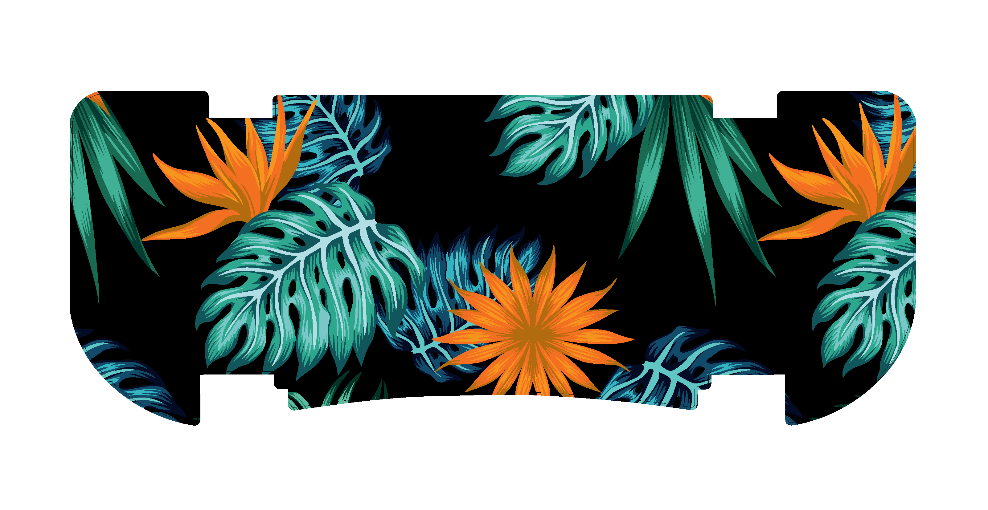 Orange Tropics Rear Step Mat