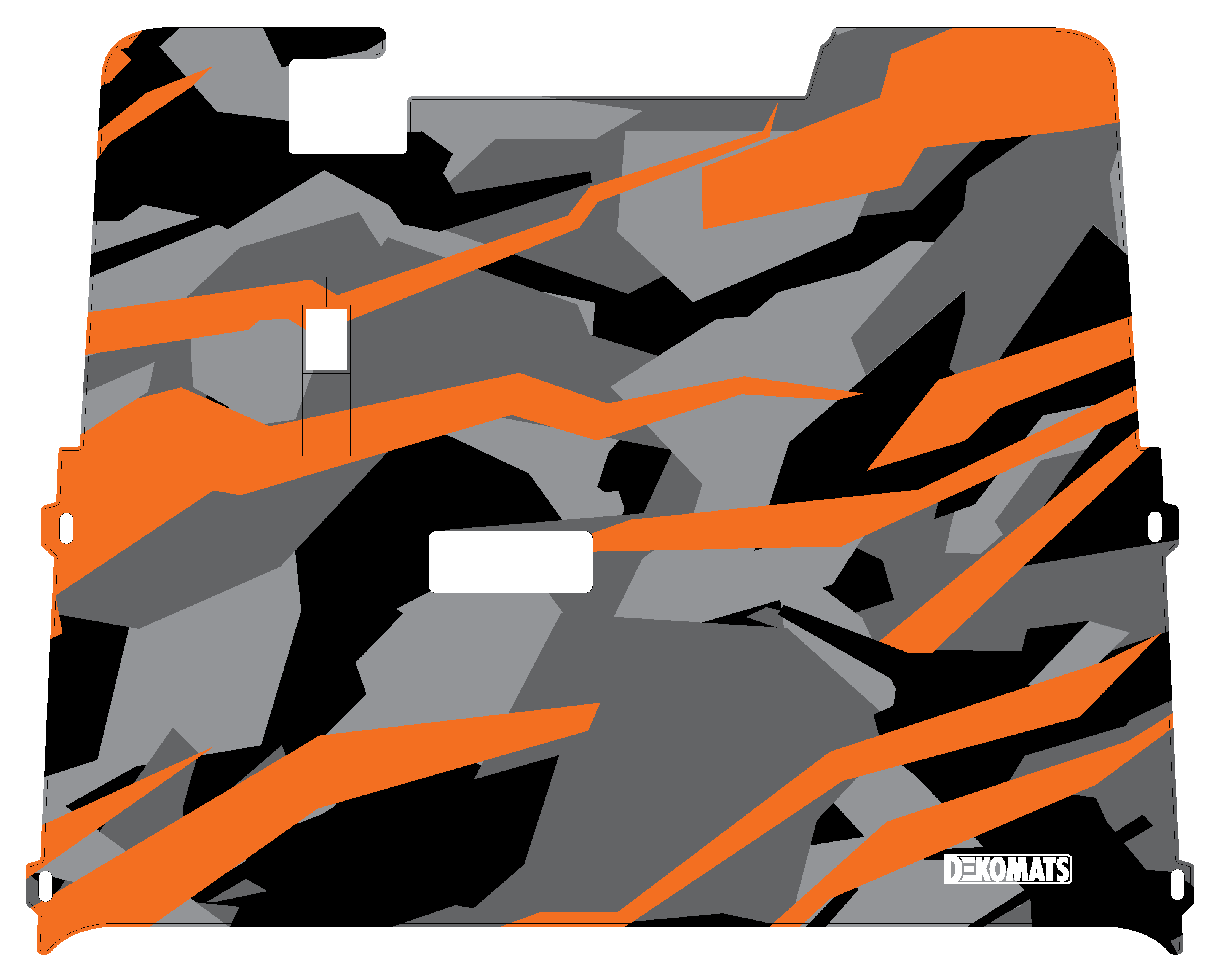 Orange Abstract Camo