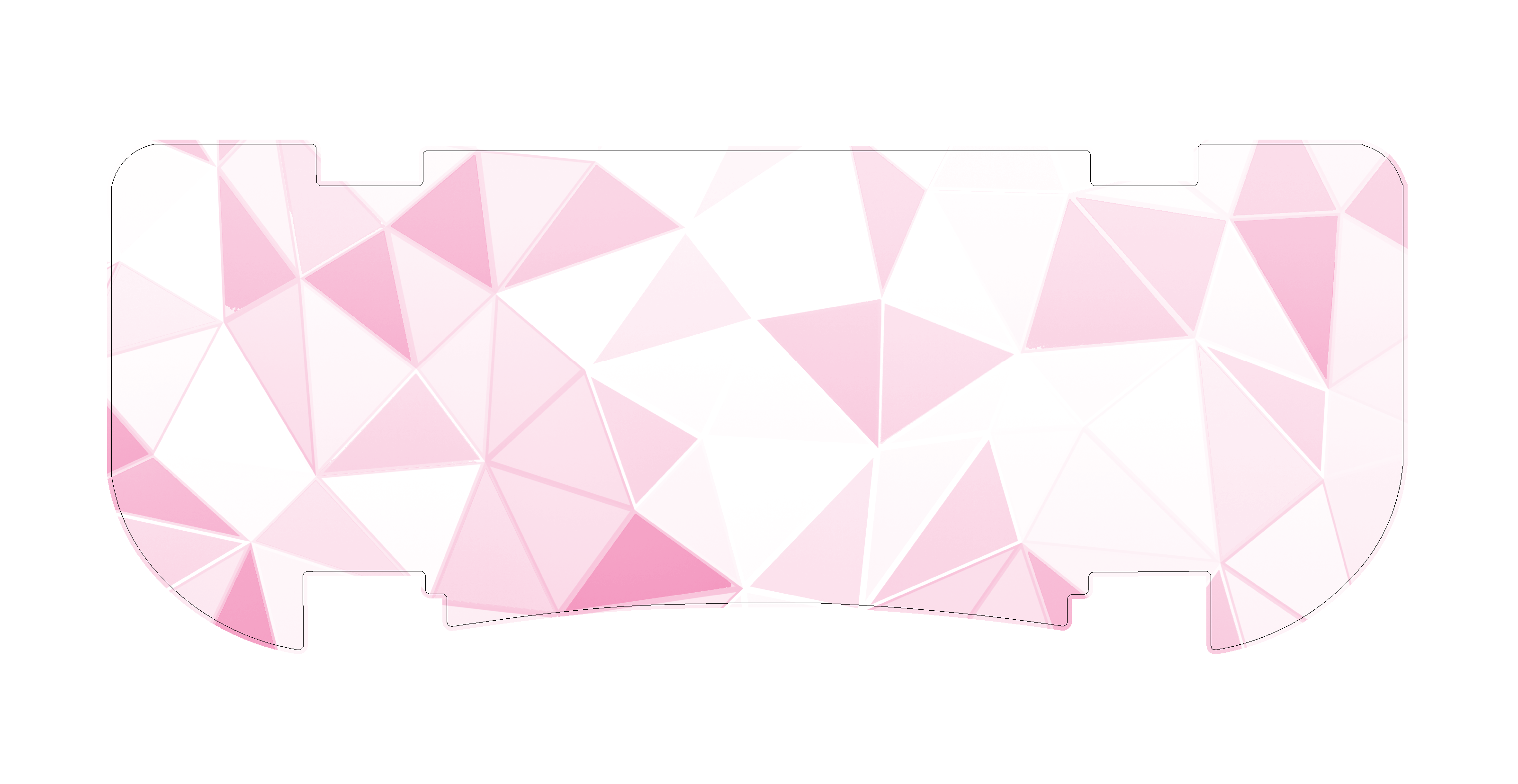 Pink Abstract Rear Step Mat