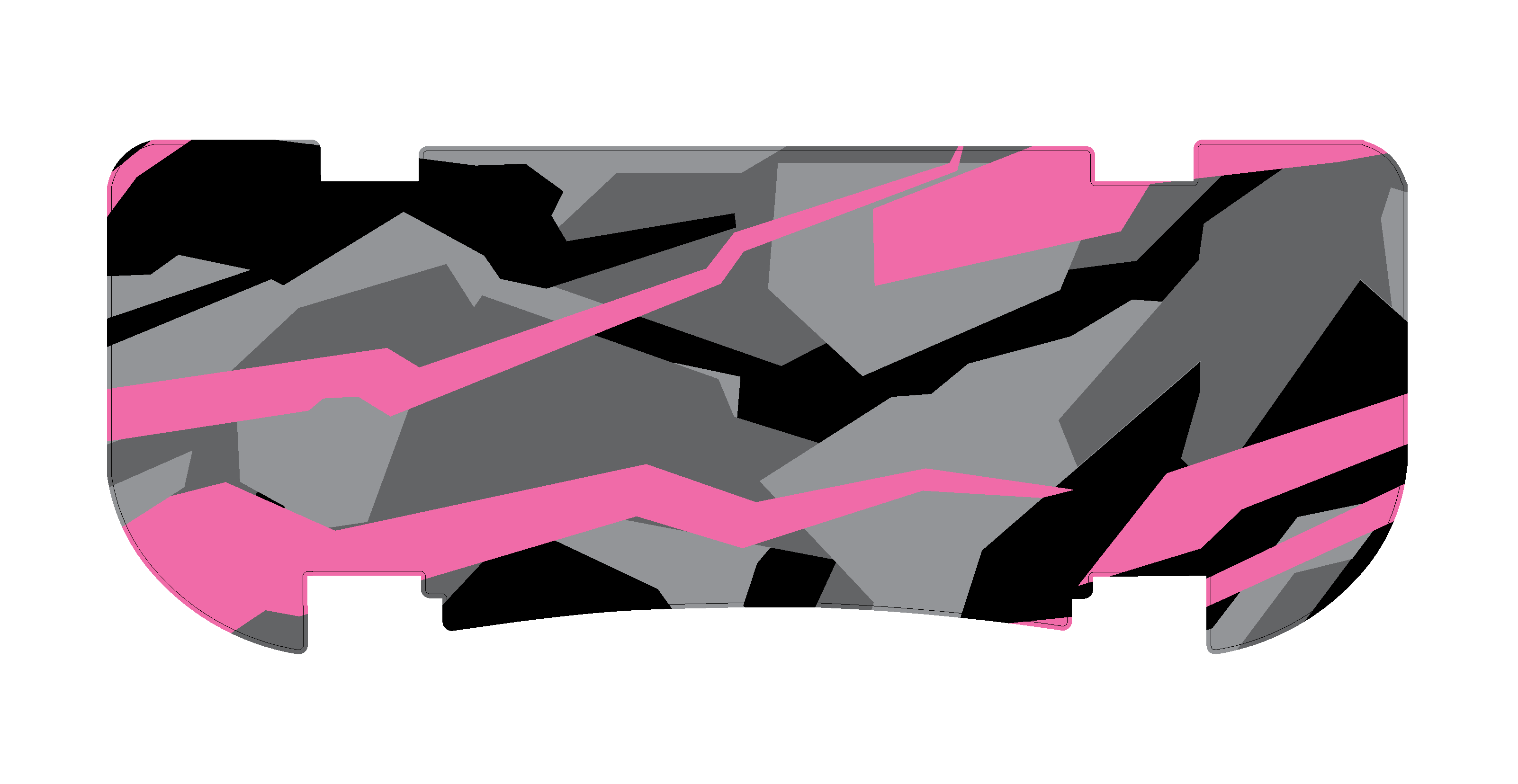 Pink Abstract Camo Rear Step Mat