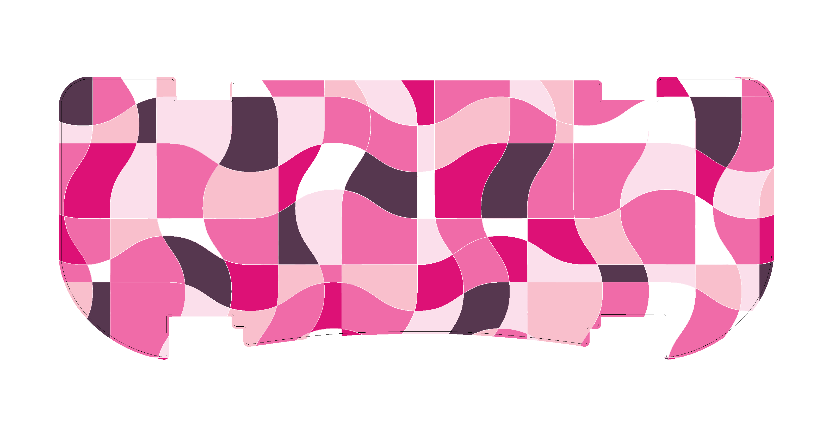 Pink Geometric Rear Step Mat