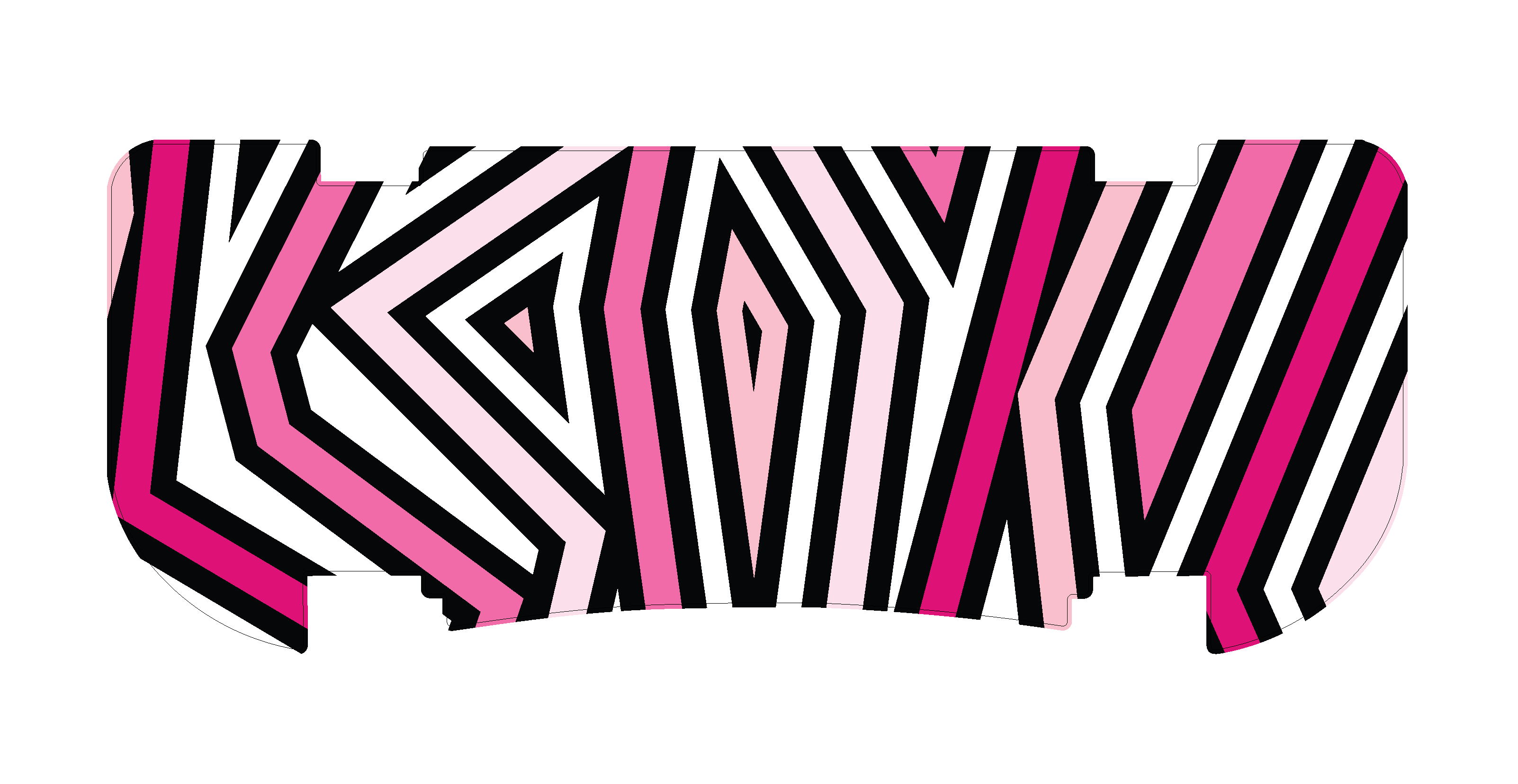 Pink South Beach Rear Step Mat