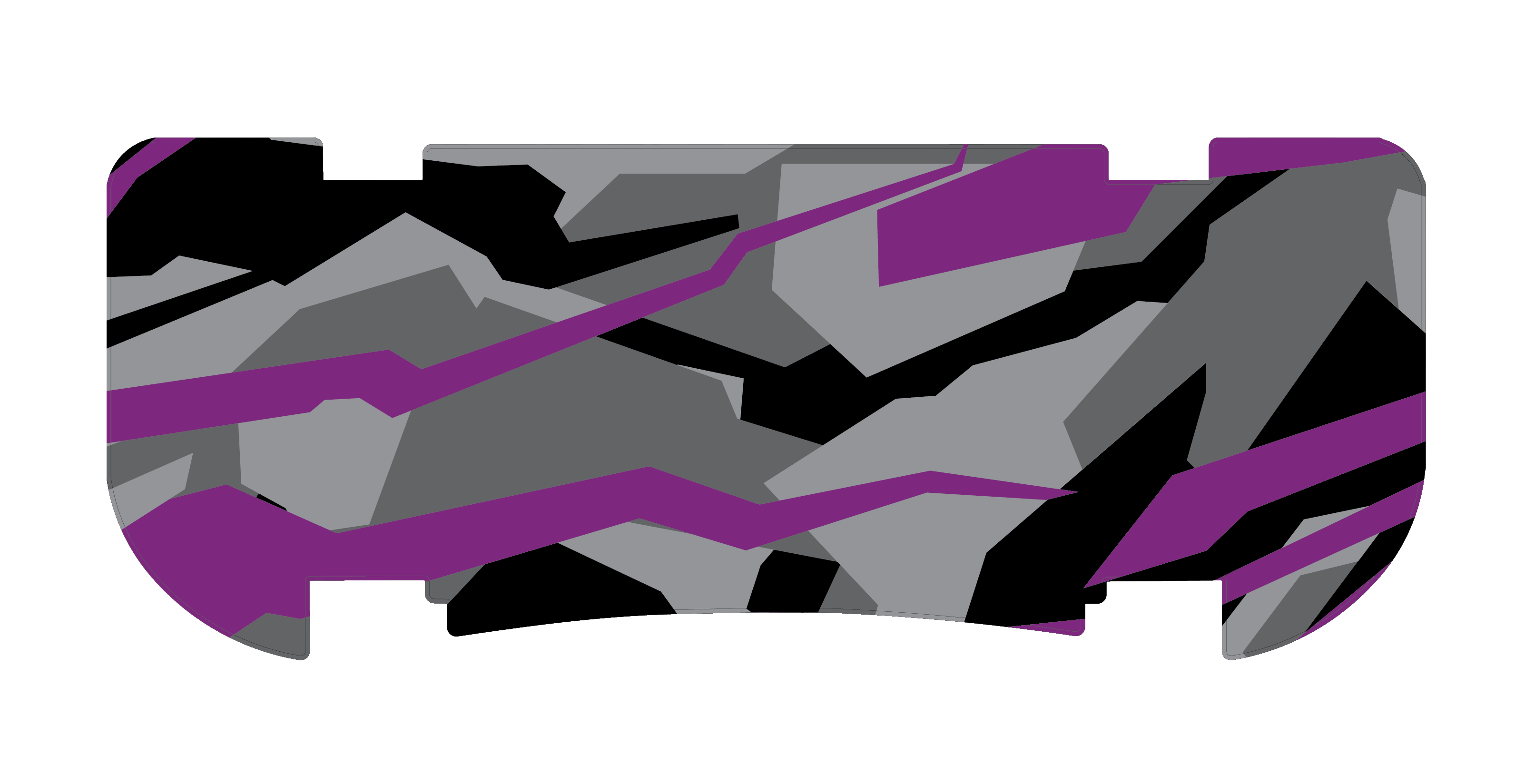 Purple Abstract Camo Rear Step Mat