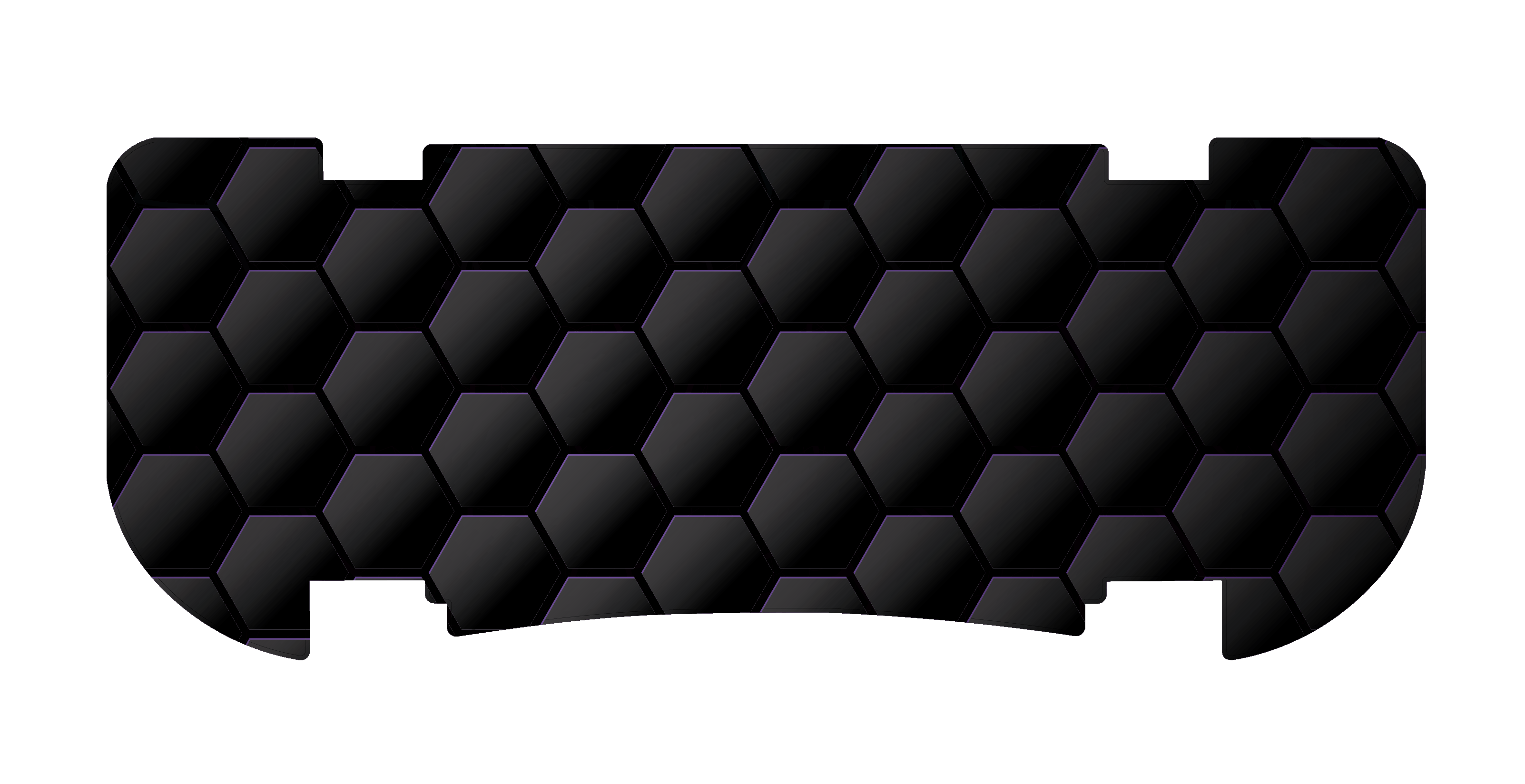 Purple Hex Rear Step Mat