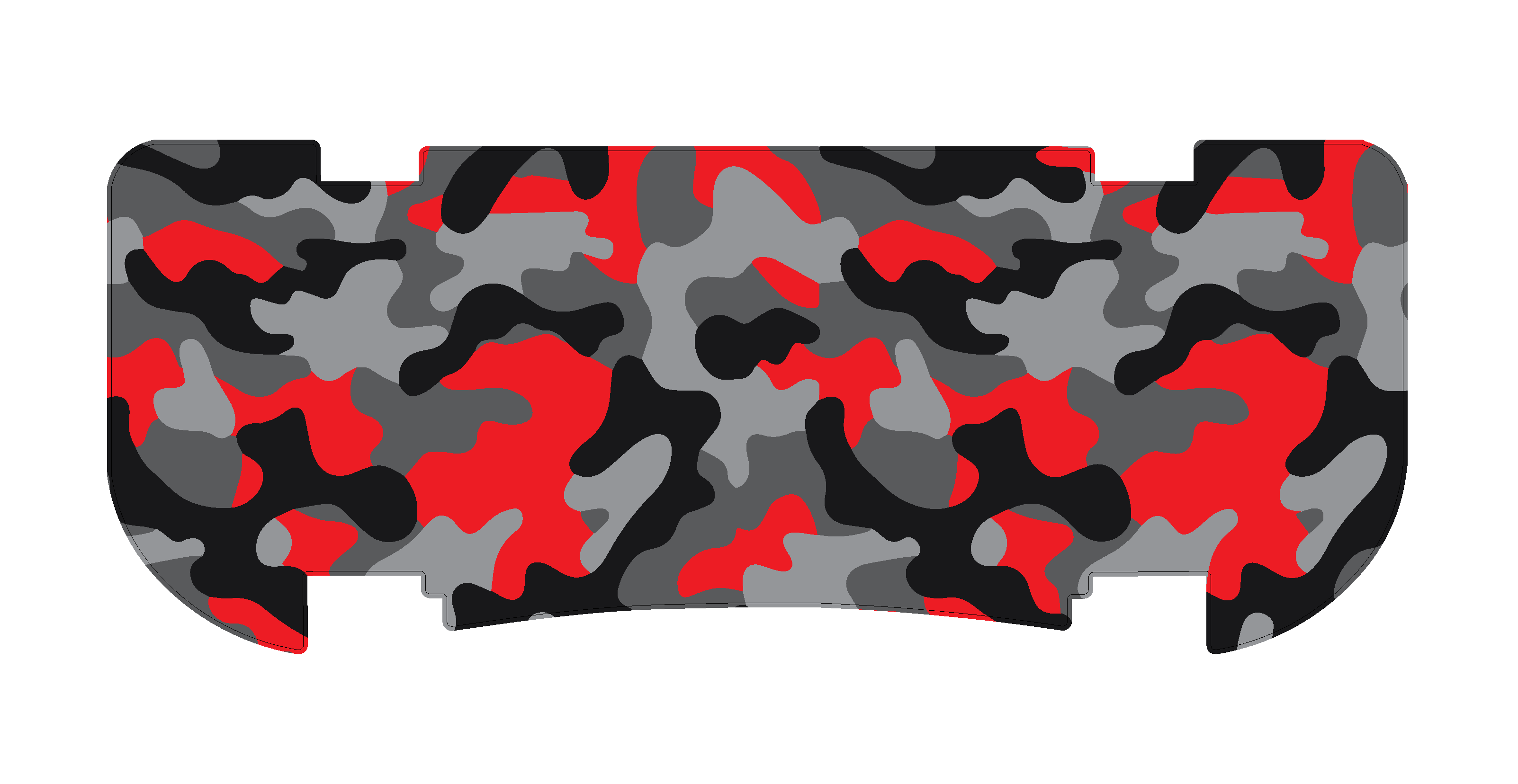 Red Camo Rear Step Mat