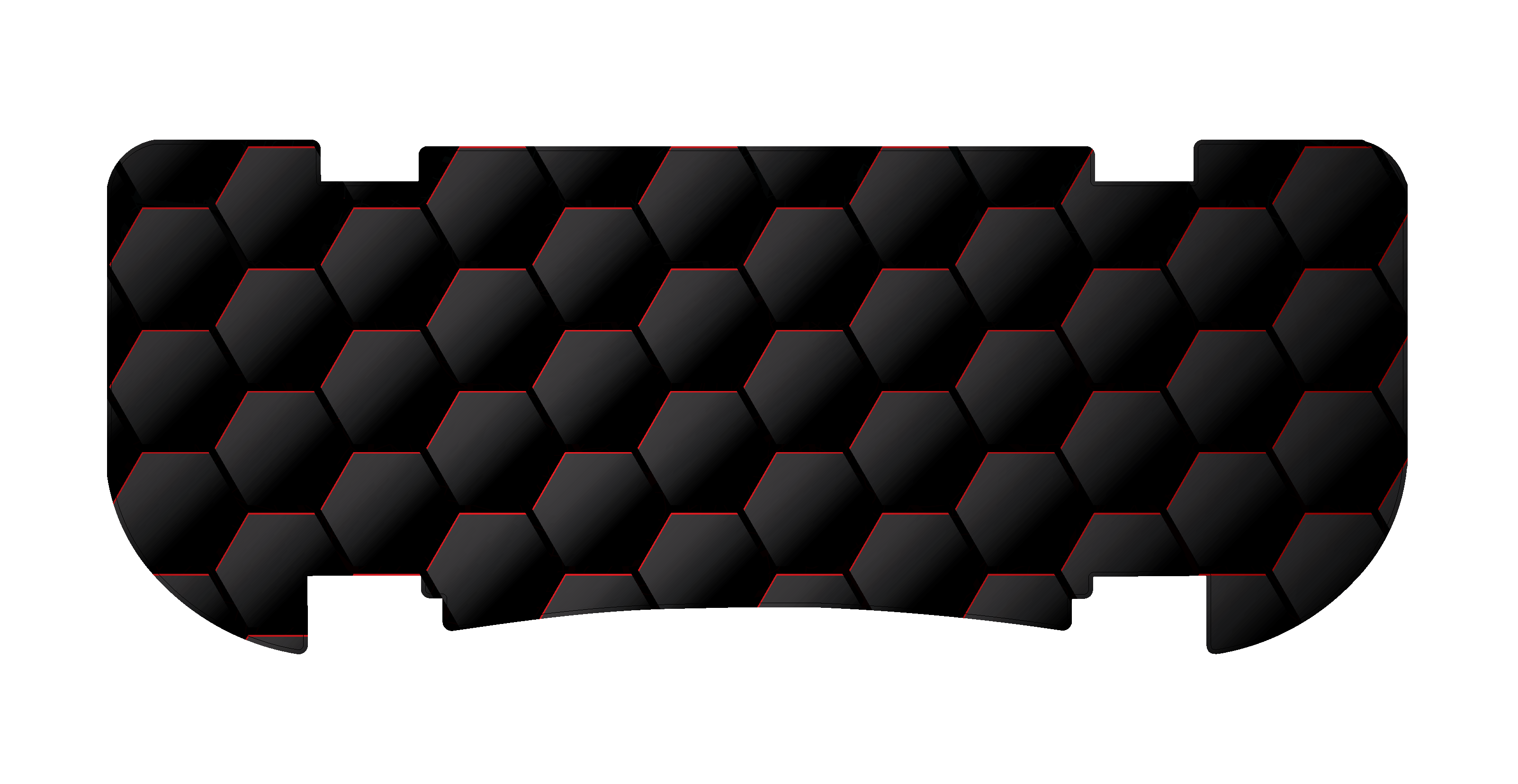 Red Hex Rear Step Mat