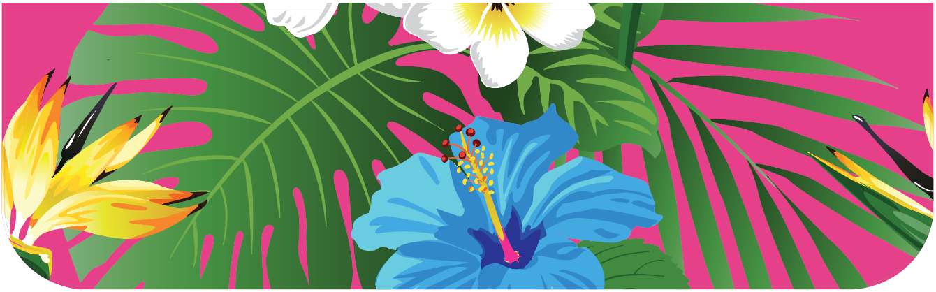 Color Matched Hot Pink Tropical Hibiscus  - Precedent and Mach Rear Step