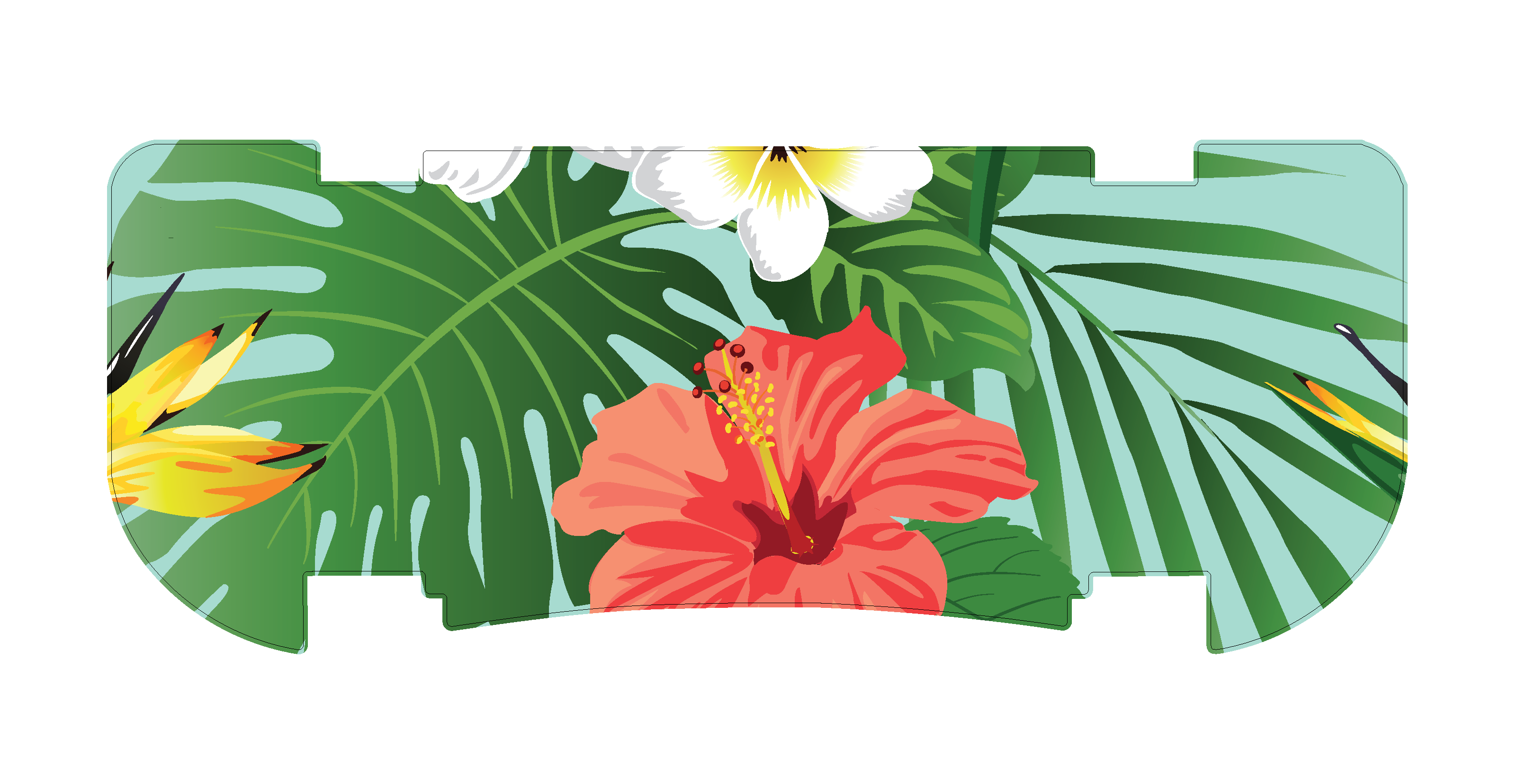 Tropical Hibiscus Rear Step Mat