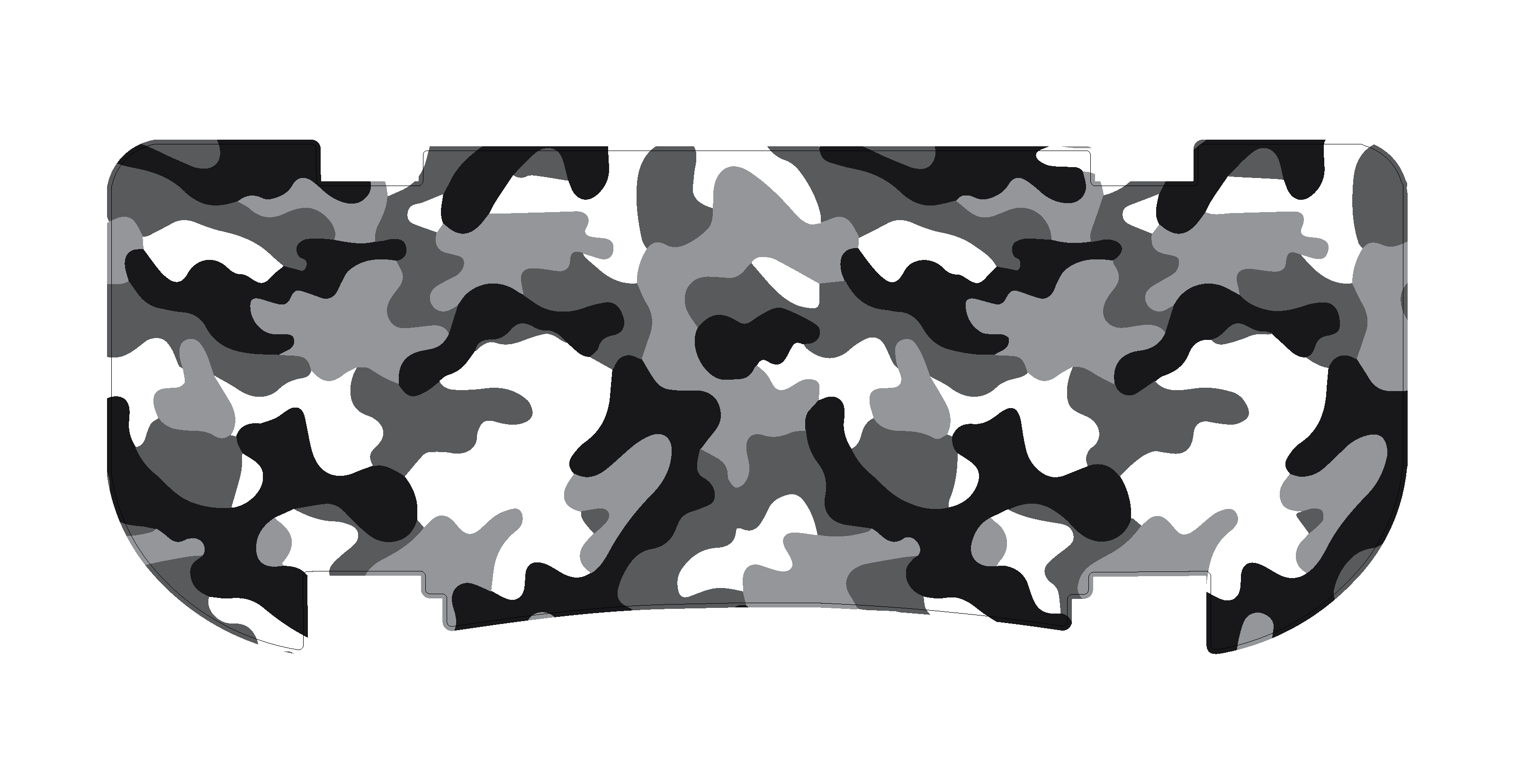 White Camo Rear Step Mat