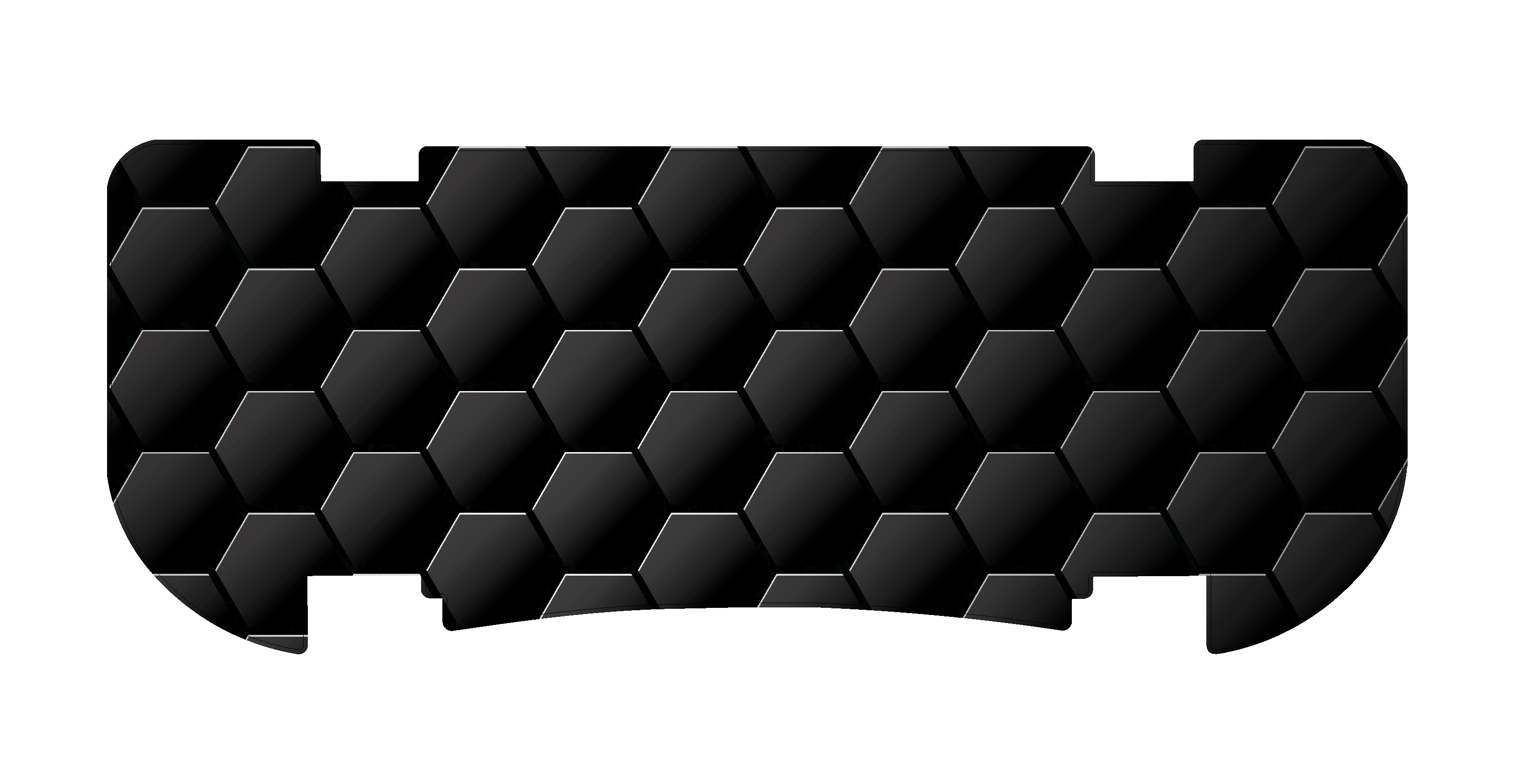 White Hex Rear Step Mat