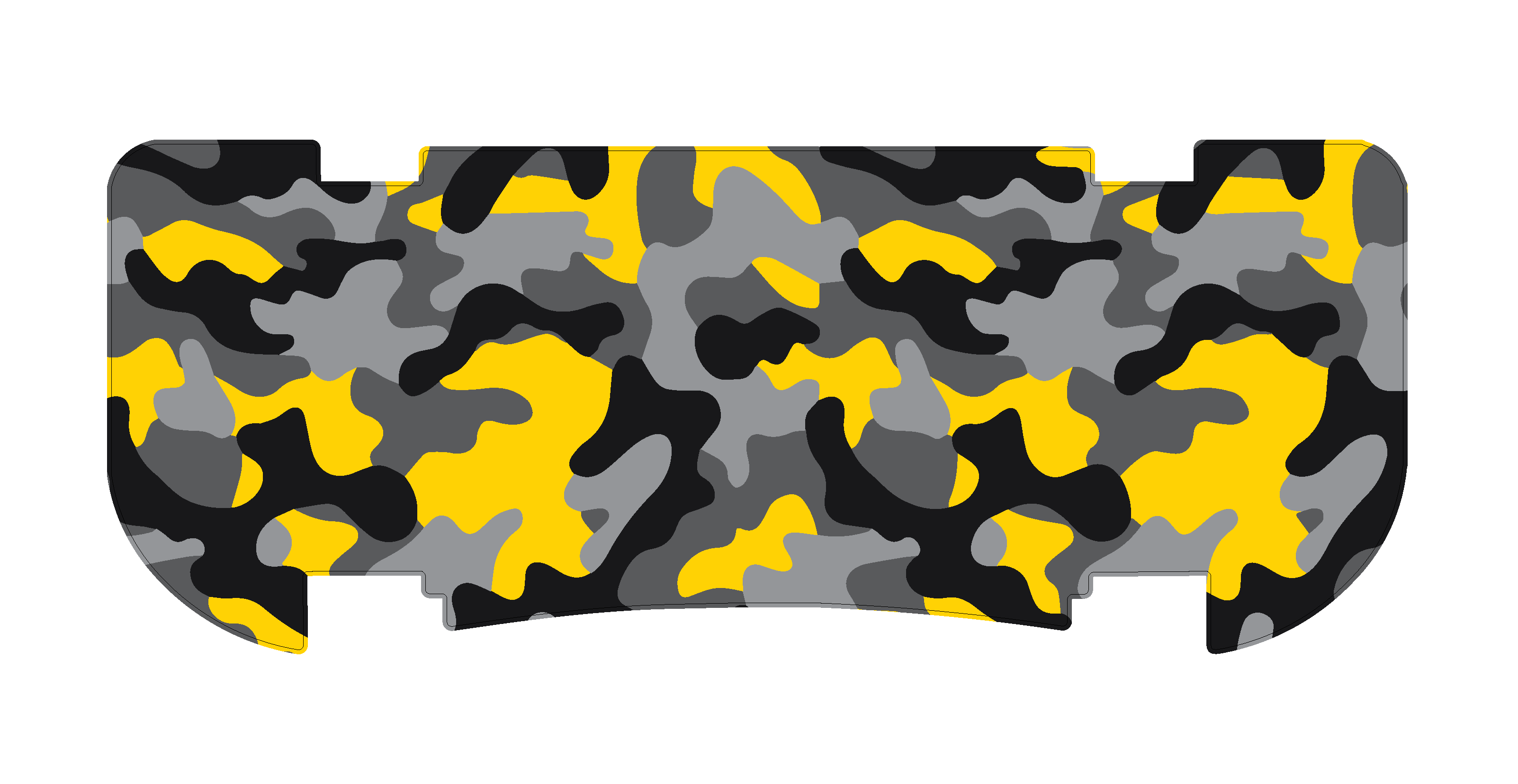 Yellow Camo Rear Step Mat