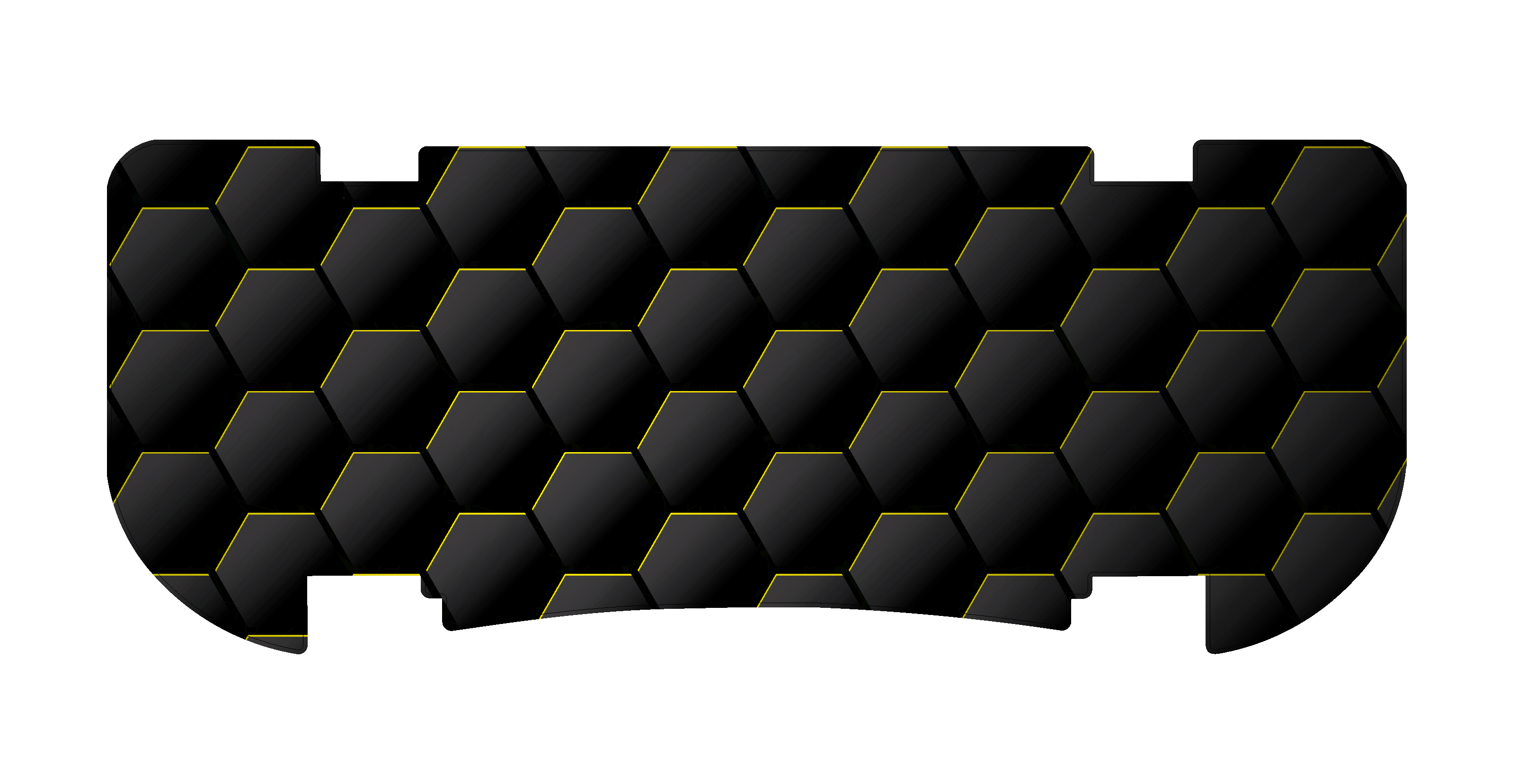 Yellow Hex Rear Step Mat