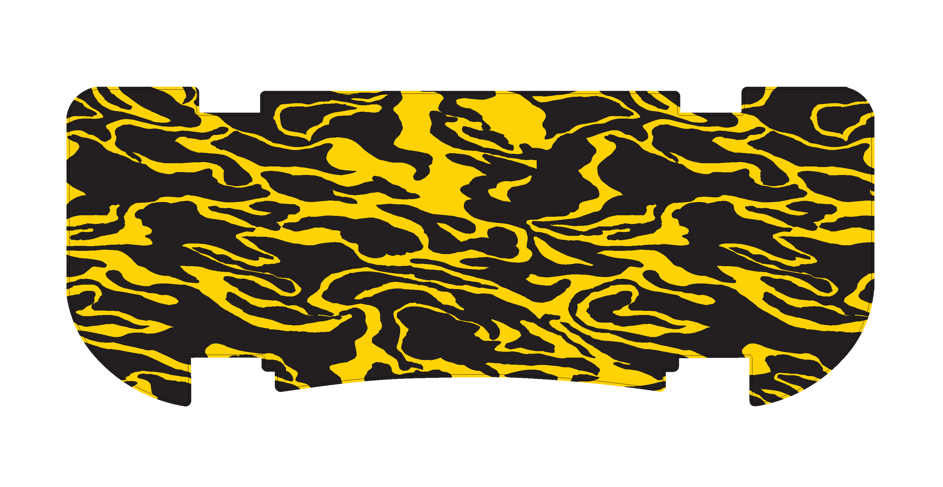 Yellow Modern Camo Rear Step Mat