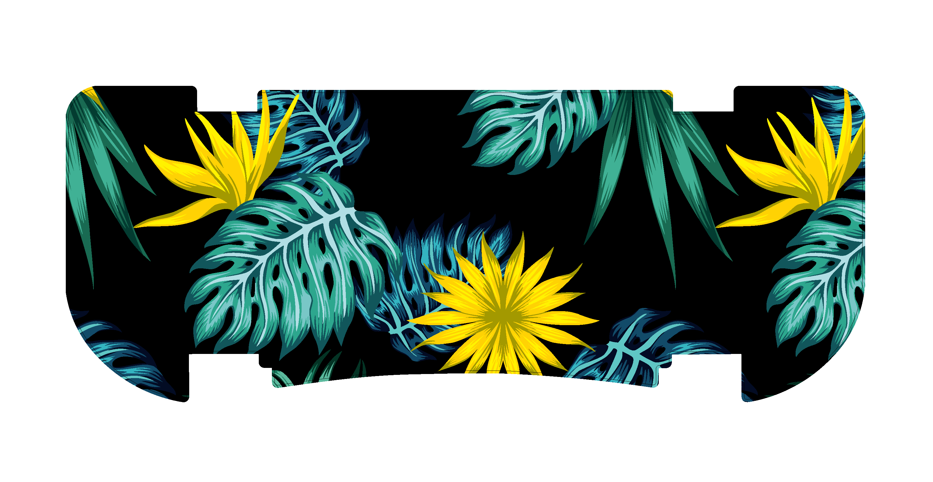 Yellow Tropics Rear Step Mat